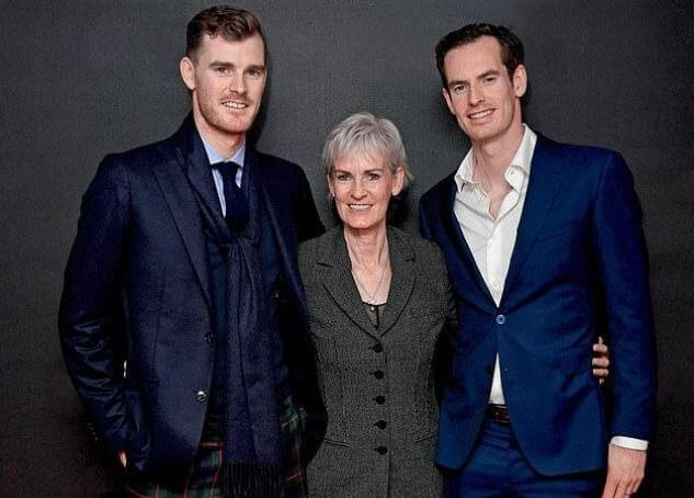 Judy Murray with her sons, Andy Murray and Jamie Murray.